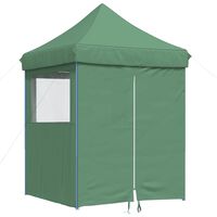 vidaXL Foldable Party Tent Pop-Up with 4 Sidewalls Green