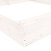 vidaXL Sandbox with Seats White Square Solid Wood Pine