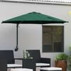 vidaXL Garden Parasol Green 248 x 248 x 148 cm Polyester and Steel