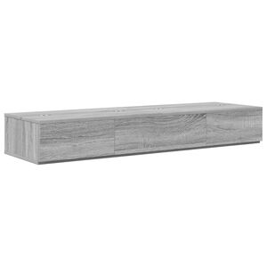 vidaXL Studio Desk Grey Sonoma 152 x 40 x 19.5 cm Engineered Wood