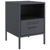 vidaXL Bedside Cabinet | Anthracite | Cold-rolled steel | 36x39x50.5 cm