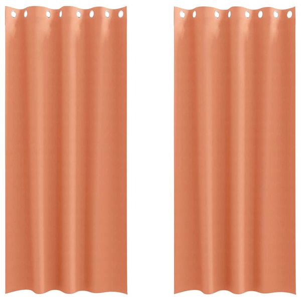 vidaXL Blackout Curtains with Rings 2 pcs Terracotta 245 x 140 cm
