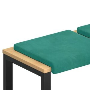 vidaXL Bench Cushion 4 pcs Velvet Turquoise Depth 35 cm