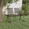 vidaXL 2-Seater Garden Bench 165 cm Black Steel