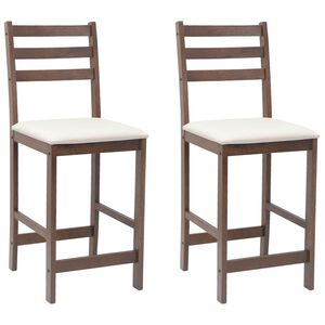 vidaXL Dining Chairs 2 pcs Light Brown 40 x 47.5 x 99.5 cm
