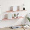 vidaXL Floating Shelf Wall-mounted 2 pcs Pink 80 x 18 x 2.5 cm Steel