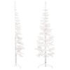vidaXL Slim Artificial Half Christmas Tree with Stand White 180 cm