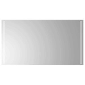 vidaXL LED Bathroom Mirror Transparent 90 x 50 cm Tempered Glass