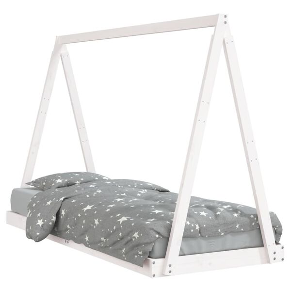 vidaXL Kids Bed Frame White 80x200 cm Solid Wood Pine