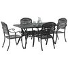 vidaXL Garden Dining Set 5 pcs Black Aluminium