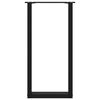 vidaXL Console Table Legs U-Shaped 2 pcs Black 28x(72-73) cm Steel