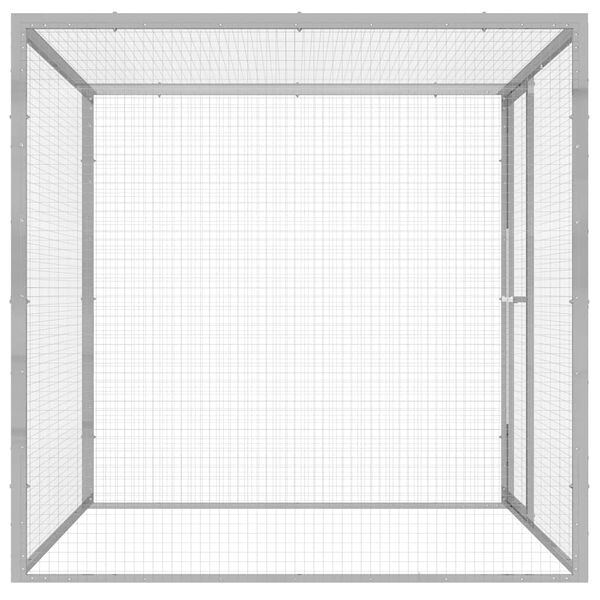 vidaXL Cat Cage 1.5x1.5x1.5 m Galvanised Steel