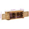 vidaXL Shoe Cabinet with Shelf Brown 110 x 38 x 45 cm Solid Mango Wood