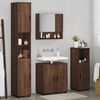 vidaXL Bathroom Furniture Set 4 pcs Brown Oak Engineered wood & Metal