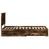 vidaXL Bed Frame with Headboard Smoked Oak 90 x 200 cm Engineered Wood