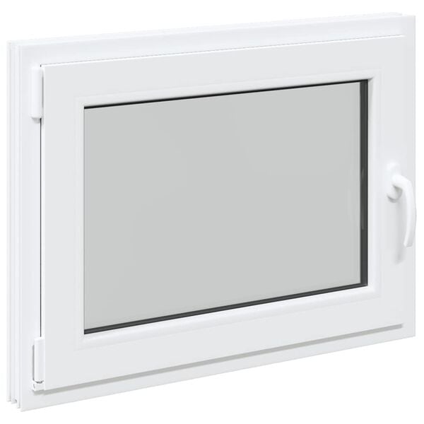 vidaXL Basement Window "RISOR" 80x60 cm Tilt&Turn DIN Left White