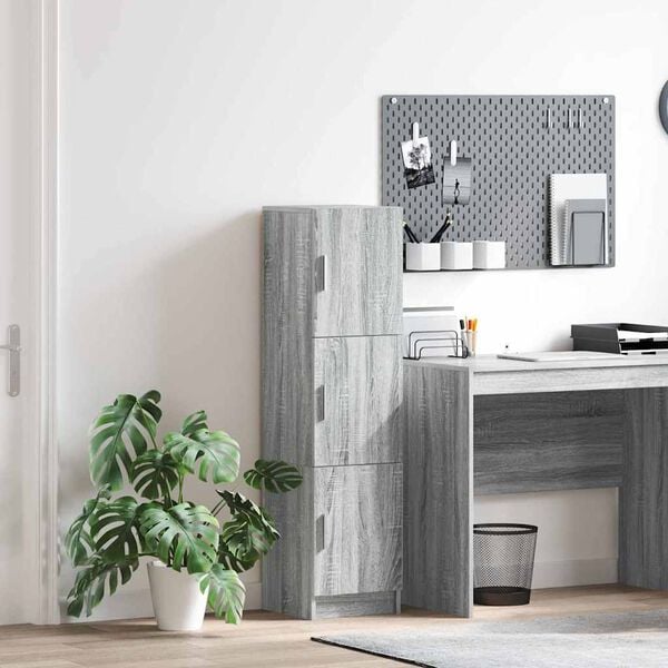 vidaXL Highboard Grey Sonoma 31.5 x 32 x 122.5 cm