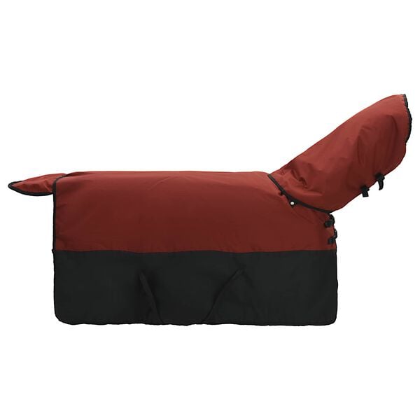 vidaXL Horse Blanket Bordeaux and Black 135 cm Polyester