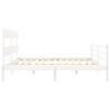 vidaXL Bed Frame without Mattress White Super King Size Solid Wood