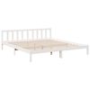 vidaXL Extra Long Bed Frame without Mattress White 180x210 cm Solid Wood Pine
