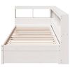 vidaXL Bookcase Bed without Mattress White 90x200 cm Solid Wood Pine