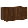 vidaXL TV Wall Cabinet with LED Lights Brown Oak 60x35x31 cm