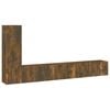 vidaXL 3 Piece TV Cabinet Set Smoked Oak Engineered Wood
