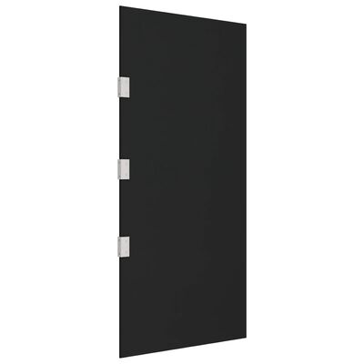 vidaXL 2 Piece Side Panels for Door Canopy Black Tempered Glass