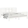 vidaXL Bed Frame without Mattress White Solid Wood 200x200 cm