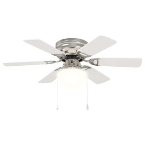 vidaXL Ceiling Fan with Light &Oslash; 82 cm White