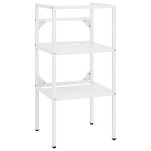 vidaXL Bathroom Washbasin Frame | White | Powder-coated iron | Medium