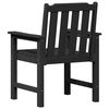 vidaXL Garden Dining Chair 4 pcs Black 65.5 x 55.5 x 88cm Plastic
