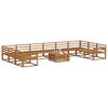 vidaXL Outdoor Sofa Set 11 pcs Natural Solid Acacia Wood