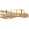 vidaXL Sofa Sets 6 pcs White Solid Acacia Wood