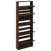 vidaXL Shoe Cabinet with Mirror 5-Layer Brown Oak 63x17x169.5 cm