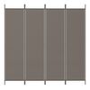 vidaXL 4-Panel Room Divider Anthracite 698x180 cm Fabric