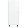 vidaXL Sideboard High Gloss White 34.5x34x90 cm Engineered Wood