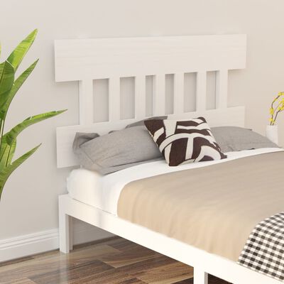 vidaXL Bed Headboard White 203.5x3x81 cm Solid Wood Pine