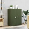 vidaXL Storage Cabinet Olive Green 80 x 40 x 105 cm Steel