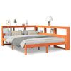 vidaXL Bookcase Bed without Mattress Wax Brown 140x190 cm Solid Wood Pine