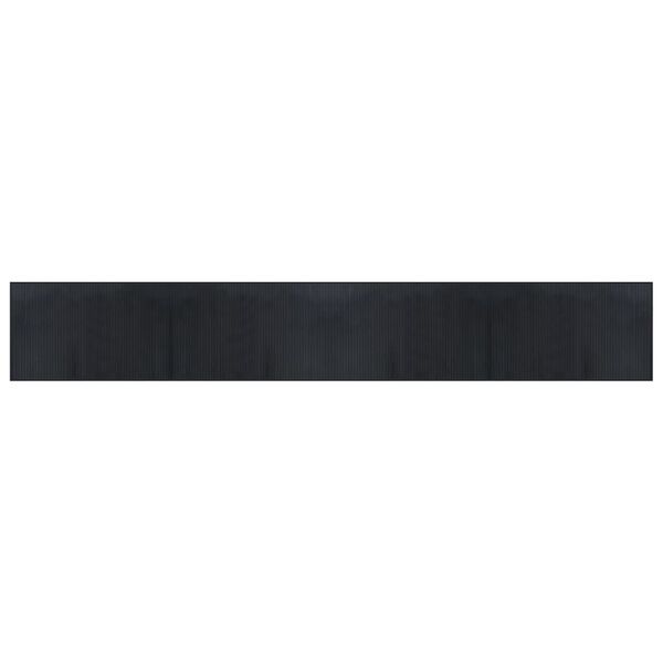 vidaXL Rug Rectangular Black60x400 cm Bamboo