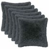 vidaXL Cushion with Pillow HEERLEN 6 pcs Anthracite PV Fleece