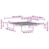 vidaXL Bed Frame with Side Tables Wax Brown 180 x 220 cm