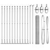 vidaXL Hexagonal Fence with Concrete Base 25 x 1.2 m Galvanised Steel
