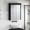 vidaXL Bathroom Mirror Cabinet with Door TULUM Black 60 x 16.5 x 78 cm