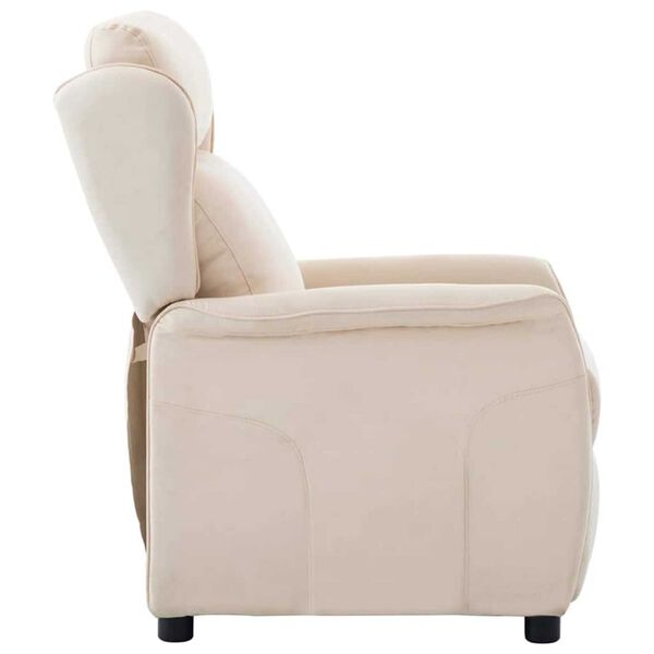 vidaXL Recliner Chair Cream 67.5 x 93.5 x 101.5 cm Fabric