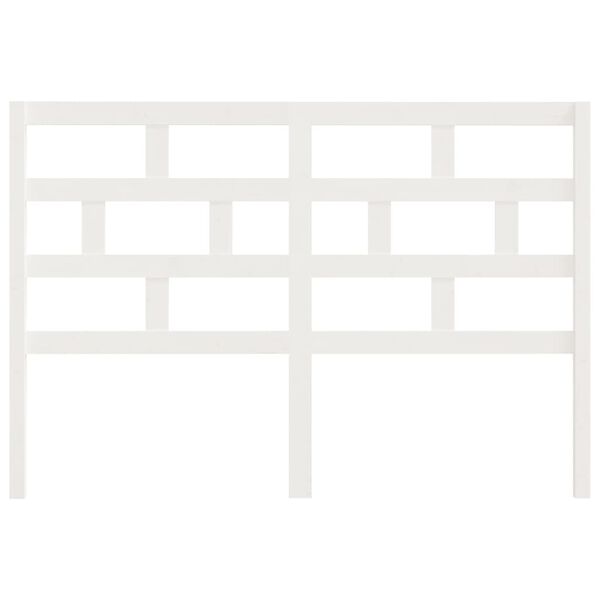 vidaXL Bed Headboard White 146x4x100 cm Solid Wood Pine