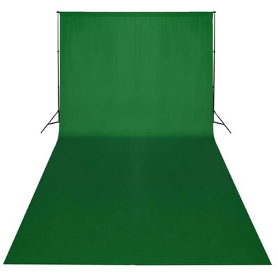 vidaXL Backdrop Cotton Green 600x300 cm Chroma Key
