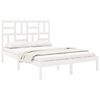 vidaXL Bed Frame without Mattress White Solid Wood 160x200 cm