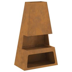 vidaXL Fire Pit Brown 60 x 35 x 100 cm Steel